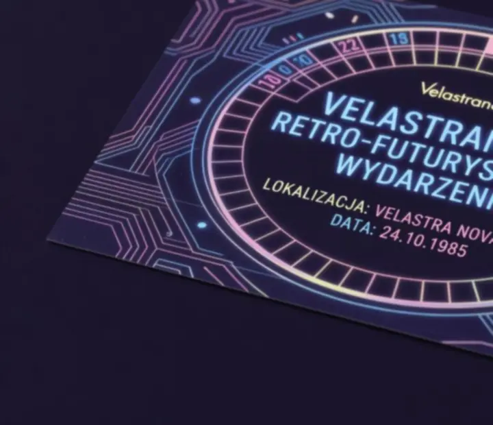 Zaproszenie ruletkowe w stylu vaporwave