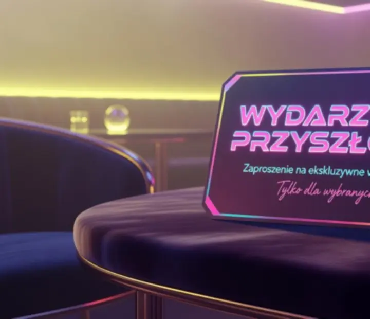 Zespół Velastranova prezentujący neonowe zaproszenia na wieczorne wydarzenie